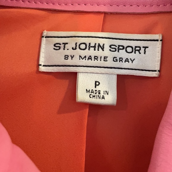 * St John Sport by Marie Gray pink leather jacket Sm - Picture 10 of 14